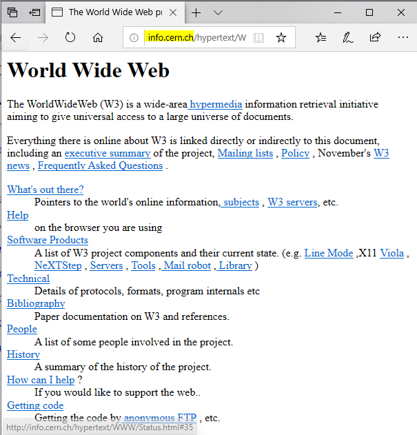 The very first page on internet - CERN